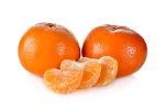 whole murcott mandarin orange on white background